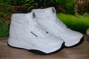 Ботинки кроссовки белые натуральная кожа М48б в стиле Reebok размер 36 37 38 39 40 41