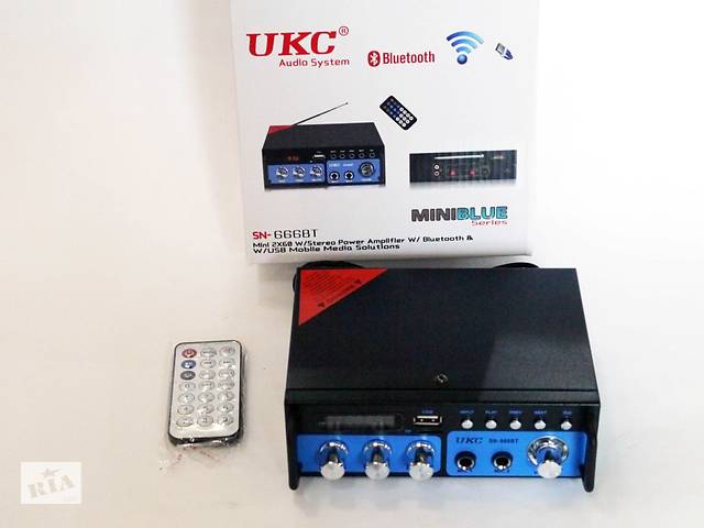 Усилитель звука UKC SN-666BT FM USB 2x300W Bluetooth + Караоке