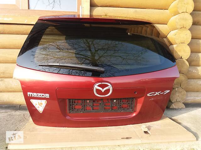 Кришка багажника в зборі як на фото Mazda CX-7 2006-2010 (Бордо Металік Кнопка Без Камери) 281119