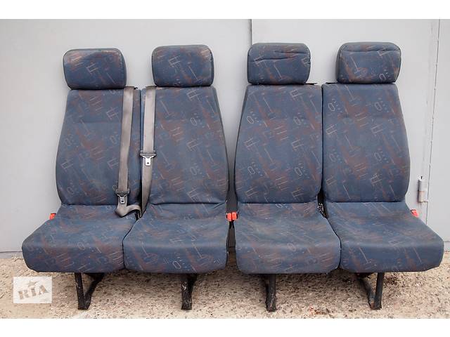 сидіння ряд на 4ри особи з ремнями безпеки Ford Transit 2000рв ціна 4500гр за 4ри з нижньою основою ширина 165см