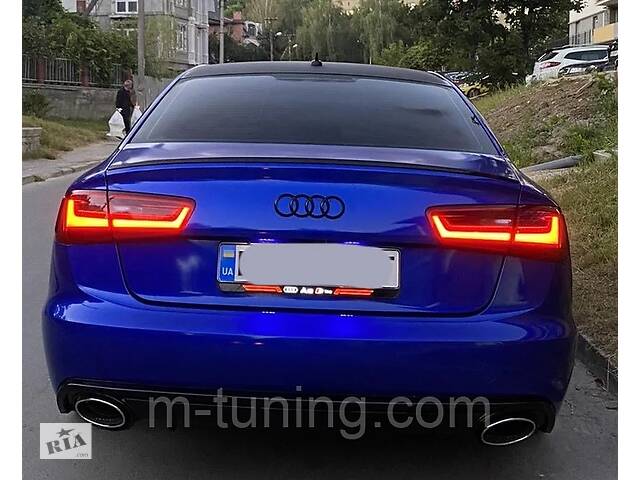 Спойлер Audi A6 C7 тюнінг шабля стиль S6 (пластик)