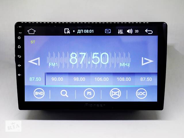 1din Pioneer Pi-1008 10' Экран /4Ядра/1Gb Ram/ Android
