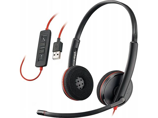 Plantronics BlackWire C3220-A (209745-101) - проводная гарнитура (стерео, USB-A)