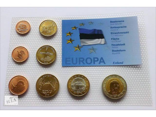 Набор монет Эстонии Европроба UNC