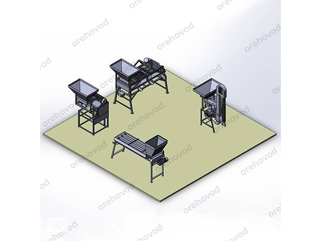 Промышленная линия по переработке грецкого ореха (50 кг/ч)