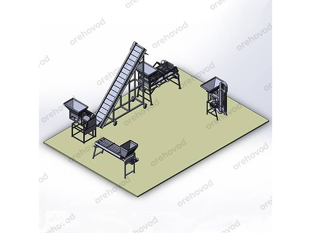 Промышленная линия по переработке грецкого ореха