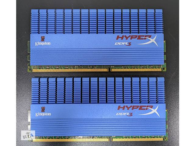 Ігрова пам'ять для комп'ютера Kingston HyperX DDR3 1600 KIT 8Gb (2*4GB)