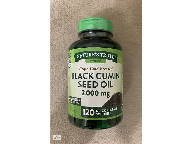 Масло семян черного тмина, 2000 мг, 120 капсул США.