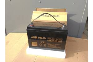 Новый АКБ акумулятор тяговой AGM 12V 100Ah VRLA AGM Battery Pb Volt Polska для котлов / дбж / енергосистем Польща