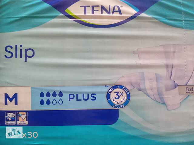 Подгузники для взрослых Tena Slip PLUS, M (70-120 см), 30 шт.