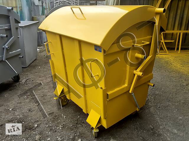 Евроконтейнер для мусора 1,1м.куб., 1,2мм в эмали - Фото 1