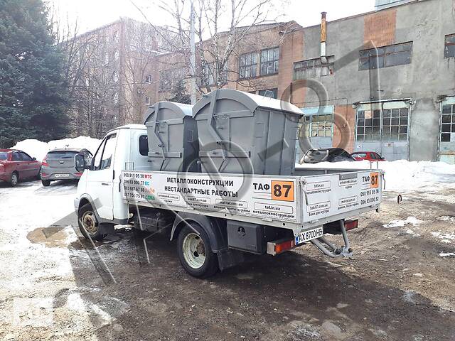 Евроконтейнер для мусора 1,1м.куб., 1,2мм в эмали - Фото 4