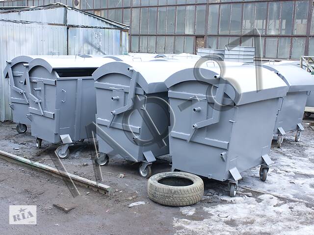 Евроконтейнер для мусора 1,1м.куб., 1,2мм в эмали - Фото 5