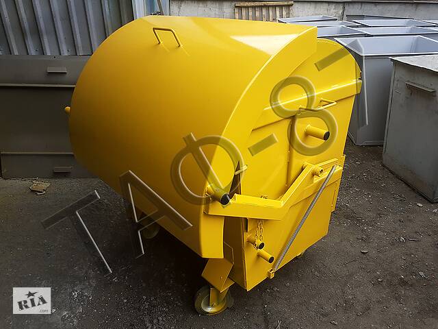 Евроконтейнер для мусора 1,1м.куб., 1,2мм в эмали - Фото 6