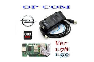 Диагностический адаптер OP-COM v1.78 и v1.99 OBD2 для автомобилей Opel