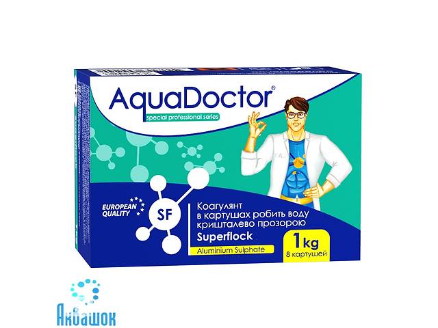 Флокулянт от мутности воды.AquaDoctor Superflock 1 кг.