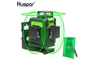 3D лазерный уровень/нивелир зеленый луч Huepar HP-903CG 5200mAh 3*360