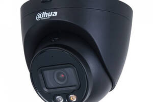 4Mп IP видеокамера купольная черного цвета c микрофоном DH-IPC-HDW2449T-S-IL-BE (2.8mm)