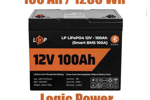 Аккумулятор LP LiFePO4 12V - 100 Ah (Smart BMS 100А) с BT пластик для ИБП