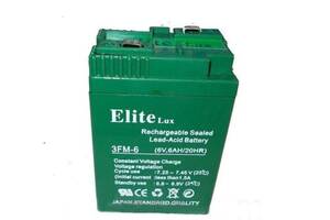 Аккумулятор свинцово кислотный Elite Lux 3FM6 6V (300975)