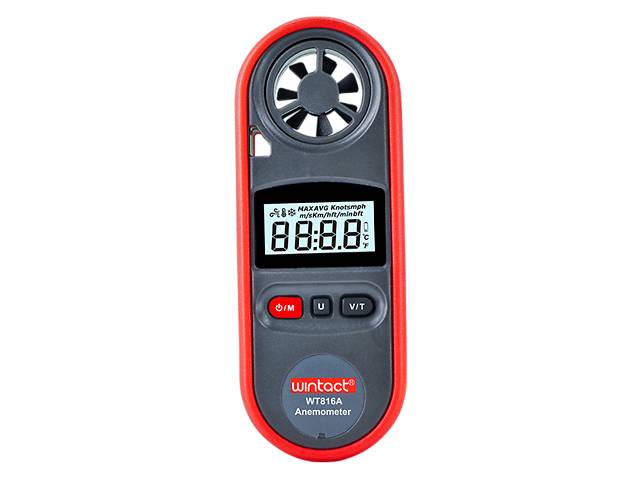 Анемометр цифровий 0,7-30м/с, -10-45°C WINTACT WT816A