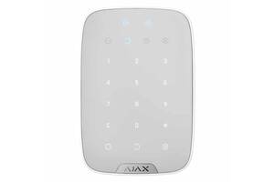 Беспроводная сенсорная клавиатура с RFID-Считывателем и поддержкой Bluetooth Ajax KeyPad Plus white