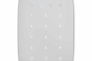 Беспроводная сенсорная клавиатура с RFID-Считывателем и поддержкой Bluetooth Ajax KeyPad Plus white