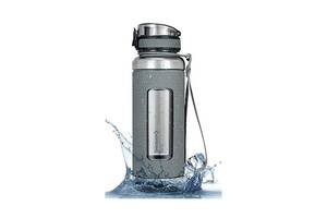 Бутылка KingCamp Silicon Tritan Bottle Medium Grey 1л (1026-KA1144_MEDIUMGREY)