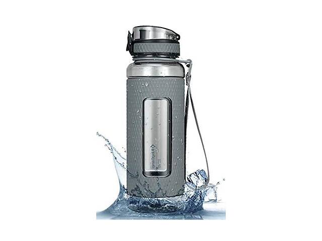 Бутылка KingCamp Silicon Tritan Bottle Medium Grey 1л (1026-KA1144_MEDIUMGREY)