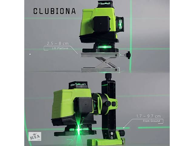 Clubiona 4D лазерний рівень модель IE16 SVAROG 16 Green lines пульт ліфт - Фото 3