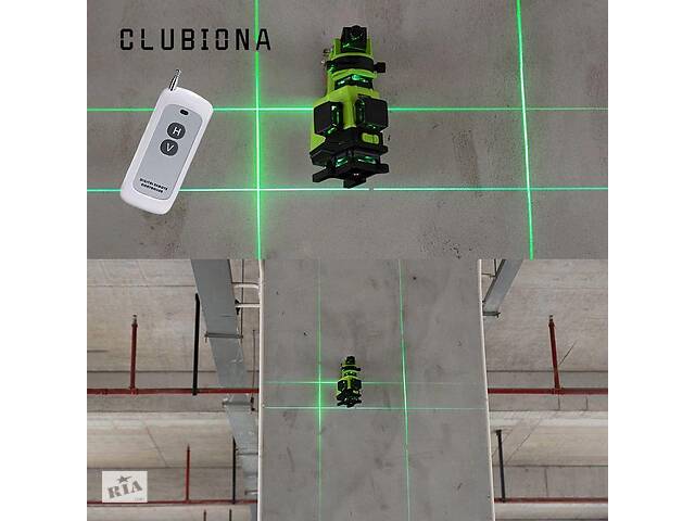 Clubiona 4D лазерний рівень модель IE16 SVAROG 16 Green lines пульт ліфт - Фото 4