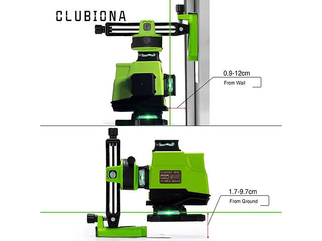 Clubiona 4D лазерний рівень модель IE16 SVAROG 16 Green lines пульт ліфт - Фото 8
