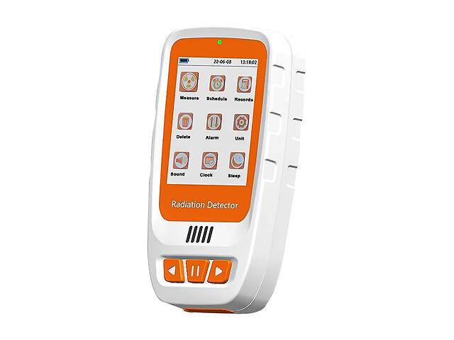 Дозиметр радиации портативный на аккумуляторе со со звуковым оповещением Nectronix HFS-20 Белый/оранжевый (100915)