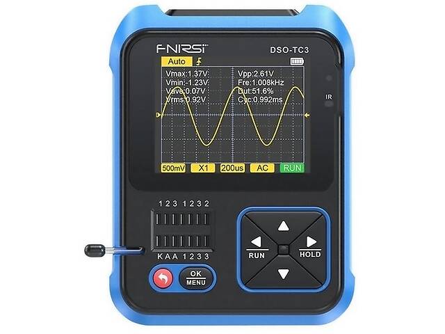 FNIRSI DSO-TC3 портативний осциллограф з функцією тестера компонентів та генератора