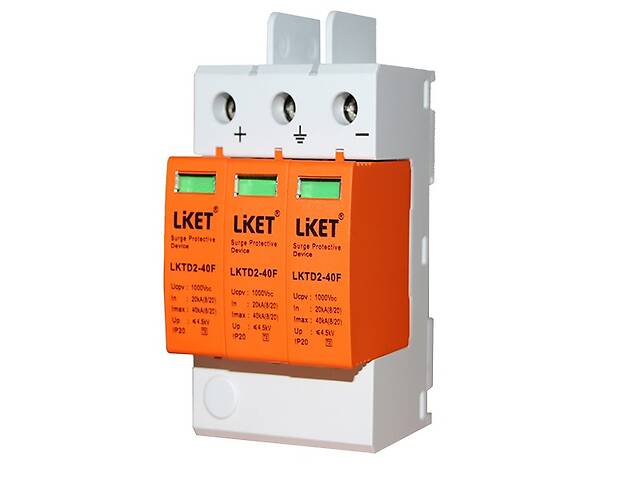 Фотогальваническая защита от перенапряжения постоянного тока LKTD2 - 40F, 40kA с дистанционной сигнализацией