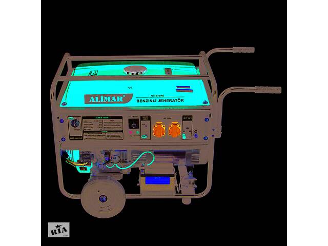 Генератор бензиновий Alimar ALM-B-7500-ME 7 кВА 1 фаза електростартер ETSG