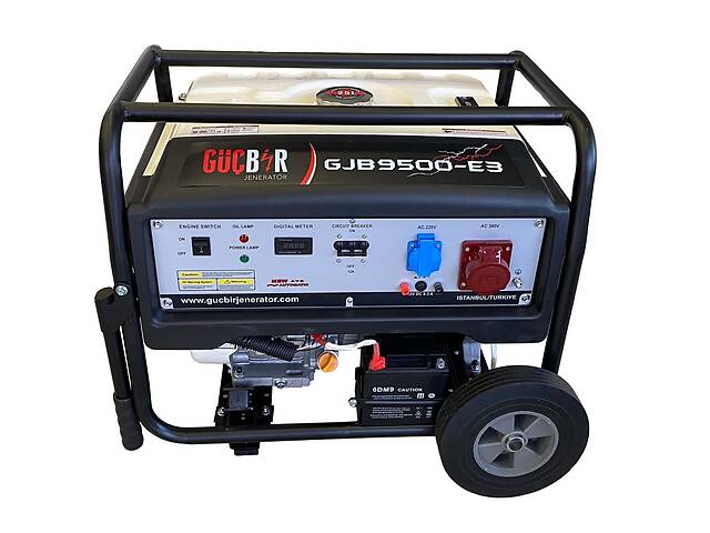 Генератор бензиновий Gucbir GJB9500E-3, 3 фази, 8000 Вт, електрозапуск