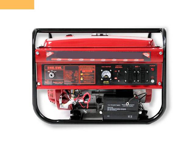 Генератор бензиновый с баком 15 л, электростартер, 3 кВт XPRO LEO 3800ES красный (41411-3800ES_6271)