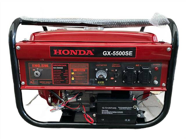 Генератор электричества тихий Honda GX-5500SE медная обмотка/однофазный электростартер (1962361641)