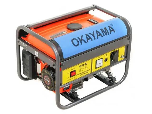 Генератор электричества тихий OKAYAMA PT-3500 медная обмотка 3.5 кВт ручной стартер (1984928213)