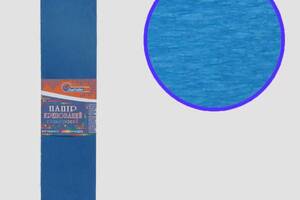 Гофрований папір 'Синій' 50*200 см 35%, 20г/м2 жниварка креп гофра Krepina креповий папір