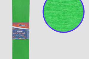 Гофрований папір 'Зелений світлий' 50*200 см 35%, 20г/м2 жниварка креп гофра Krepina креповий папір