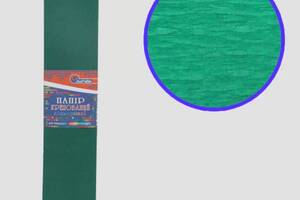 Гофрований папір 'Зелений темний' 50*200 см 35%, 20г/м2 жниварка креп гофра Krepina креповий папір