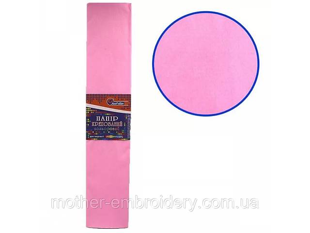 Гофрированная бумага' Бледно-розовый '50*200 см 55%, 20г/м2 жатка креп гофра Krepina креповая бумага