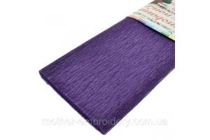 Гофрированная бумага ' Фиолетовый '50*200 см 26г/м2 жатка креп гофра Krepina креповая бумага