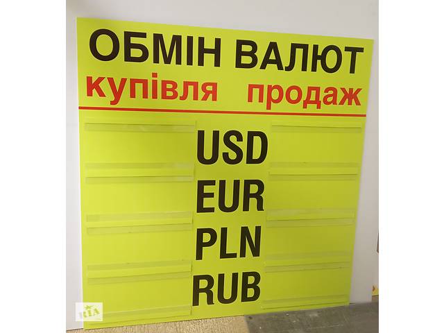 Информационное валютном табло