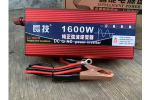 Інвертор Power Invertor 12V/220V 1600W чистий синус (CJ-1600M)