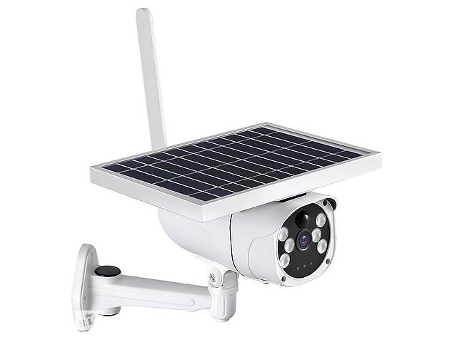 IP камера видеонаблюдения RIAS 6WTYN Wi-Fi 2MP уличная с солнечной панелью White