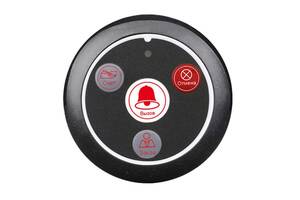 Кнопка вызова официанта беспроводная с 4-мя кнопками Retekess T117 черная (счет, вызов, отмена, заказ)