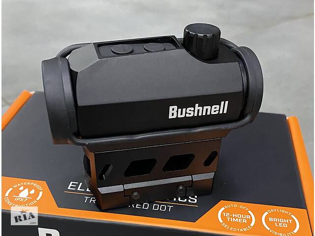 Коллиматорный прицел Bushnell AR Optics TRS-125 3 МОА с высоким райзером креплением и таймером автовыключения